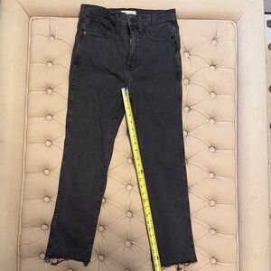 Madewell Stovepipe Washed Black Ankle & Cropped Jeans